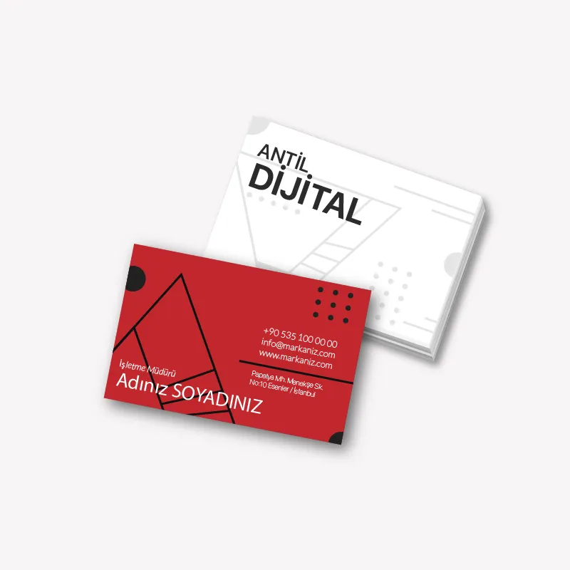 Kartvizit (8,3 x 5,1 cm, 350 Gr., Kabartma Lak Yok, Düz Kesim, 1.000 Adet)